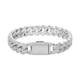 Cuban Moissanite Bracelet 12mm 8"